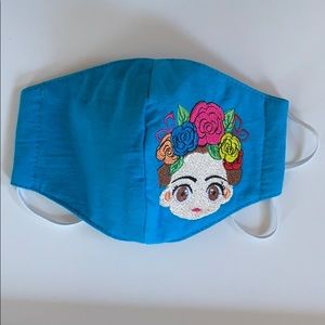 FRIDA MEXICAN EMBROIDERED FACE MASK.